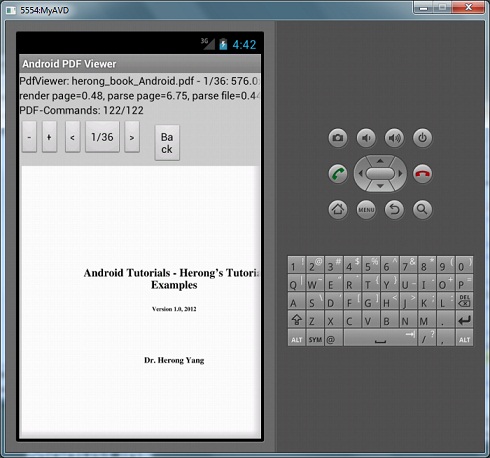 Android PDF Viewer - Herong's Book