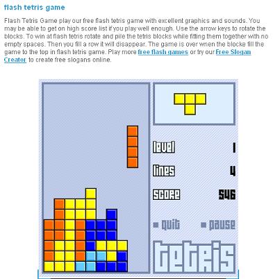 Tetris Game Simple Fun Free