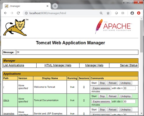Apache Tomcat Application Manager
