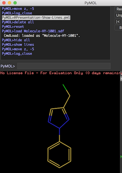 PyMol Molecule Representation - Lines