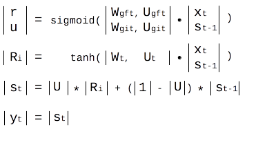 GRU Model - Common Model Formulation