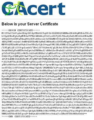 Getting Server Certificate Signed by CAcert org