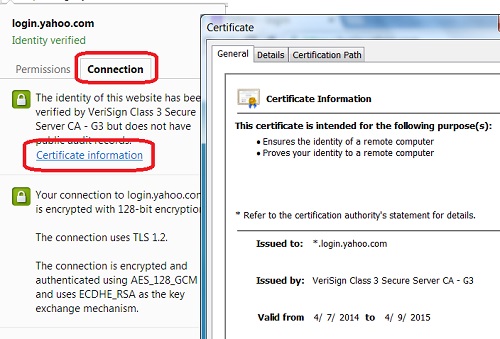 Certificate General View - Chrome 40