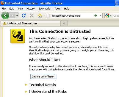 firefox untrusted certificate error