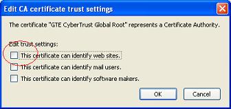 Remove Trust Setting on Certificate - Firefox 35