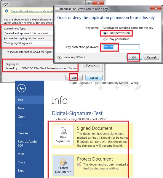 how to create a digital signature in microsoft word