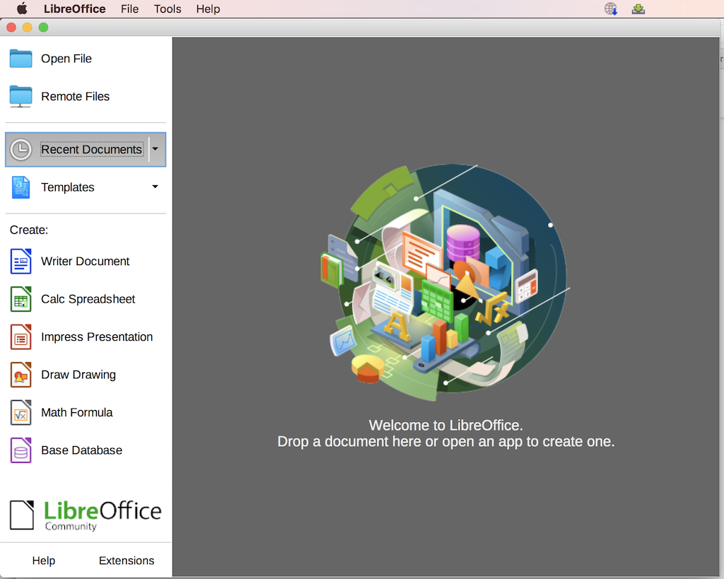 LibreOffice - Welcome Screen