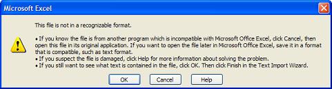 Excel Open File Error