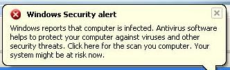 windows antivirus pro alert