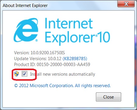 Keep IE Up To Date