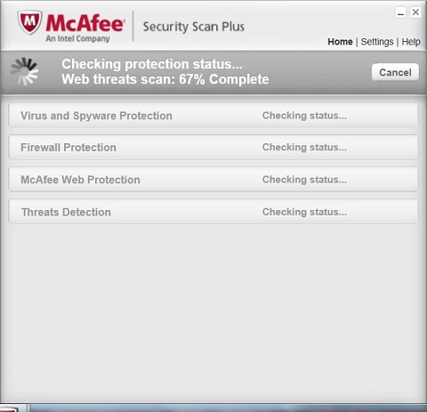 Manual Scan with McAfee Scan Plus