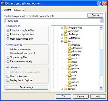 WinRAR - Extract Files