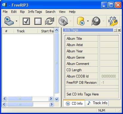 Rip Music - FreeRIP Main Window