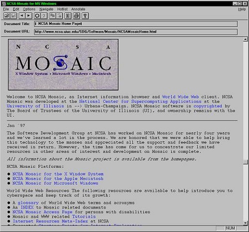 Mosaic Web Browser in 1993