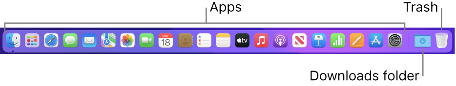 Dock Bar for Frequently Used Apps