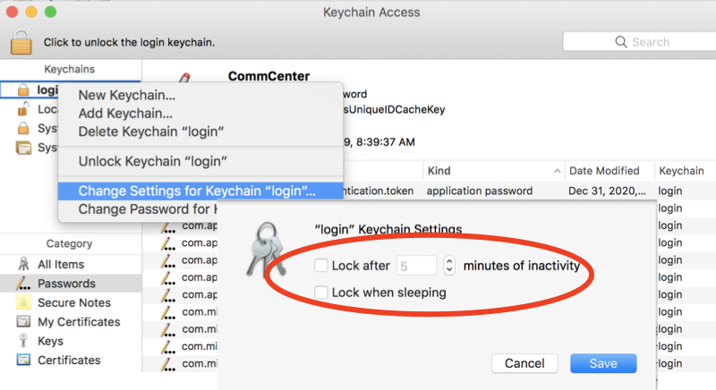 Unlock 'login' Keychain Unconditionally