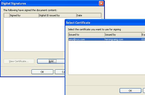 Adding Digital Signatures in OpenOffice.org 3