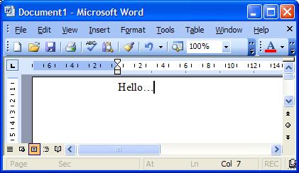 Microsoft Word Screenshot