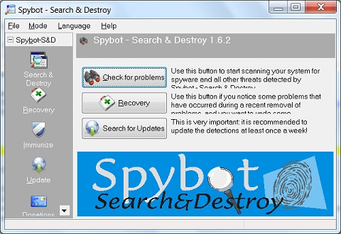 spybot bitdefender error